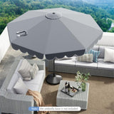 10 Feet Patio Umbrella with Crank Tilt Adjustment - Gray 50242694