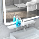 52*28 inch LED Bathroom Vanity Mirror Wall Mounted Adjustable White/Warm/Natural Lights Anti-Fog W708P235364