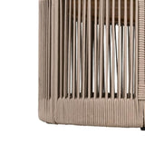 Outdoor Rattan rope & Acacia Wood Coffee Table - Patio Balcony Furniture for Garden, Yard, Balcony N770P298632B