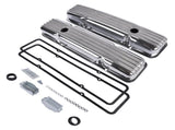 Polished Aluminum Finned Short Valve Cover Fits for SBC Small Block Chevy 350 1958-1986 52519792