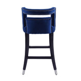 Suede Velvet Barstool with nailheads Living Room Chair2 pcs Set - 30 inch Seater height W57053833