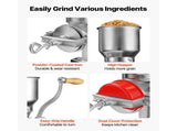 Manual Grain Mill High Hopper, Hand-Crank Corn Grinder, Durable Cast Iron Wheat Grinding Tool 68598702