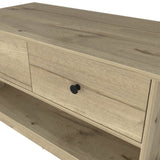 ZUN Tulip Storage Bench, Two Drawers, Two Shelves B128P148981