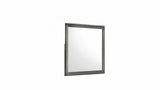 Blaze Modern Style Mirror Made with Wood in Metallic Gray B009P286643