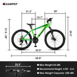 ZUN A24299 24 inch Mountain Bike Bicycle for Adults Aluminium Frame Bike Shimano 21-Speed with Disc W1856107332