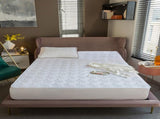 White Quilted Fitted Sheet, Fits Mattress Up to 15" Deep, 2/3-Piece Set, Queen 83674005