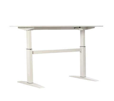 ZUN 47" Tech Desk Standing and Adjustable Desk In White B091P183638