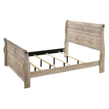 Imerland Contemporary White Wash Finish Bedroom Set with Queen Sleigh Bed, Dresser, Mirror, T2574P201577