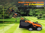 Corded Electric Lawn Dethatcher with 16-Inch Cutting Width, Wear-Resistant Wheels & Large Removable 14929861