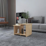 ZUN FM FURNITURE Naco Coffee Table with Open Storage, Melamine Finish, Natural Oak B128P269877