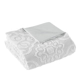 King/Cal King 3 Piece Tufted Woven Medallion Duvet Cover Set B035129154