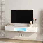 ZUN Floating TV Stand Wall Mounted with 16 Color LEDs,63" Modern TV Stand,Floating TV Cabinet W132166344