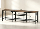 Industrial 3-Tier TV Stand for 65 Inch TV, Heavy Duty Metal Frame Entertainment Center with Anti-Tip 92761719