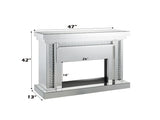 Nysa Mirrored & Faux Crystals Fireplace B2726P446685