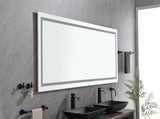 96 x 36 Inch LED Bathroom Mirror with Front and Backlight, Wall Mounted Vanity Mirror, Anti-Fog, W2287P281174