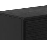 ZUN 73 inch TV Stand for TVs up to 85 inches, No Assembly Required, Black Finish B108P255352