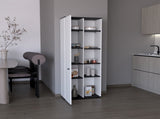 DEPOT E-SHOP Cary 67" H Kitchen Storage Cabinet With One Door, Five Interior Shelves and Five B097P167413