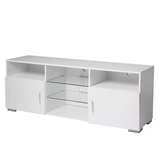 TV Stand for 32-60 inch TV, Modern Television Table Center Media Console with Drawer and Led Lights, W2301P143103