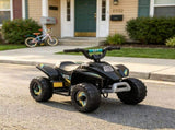 Black 6V Kids Motorized Quad 4-Wheeler ATV Ride On Car with Forward/Reverse Switch for 18-36 99697150