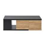 ZUN ON-TREND 47.2''-57''W Extendable Coffee Table 2 Storage Drawers, Dual-tone Wood Center Table WF531670AAB