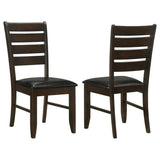 Cappuccino and Black Padded Seat Side Chairs B062P145658