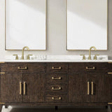 Gold Bathroom Faucet 2 Handle 8 Inch Bathroom Sink Faucets Stainless Steel 3 Hole Widespread with T3177P277501