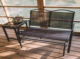 2-Person Outdoor Glider Bench, Patio Double Swing Rocking Chair Loveseat w/Powder Coated Steel 85324550