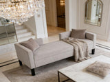50"Ottoman with 2 Bolster Pillows & Wood Legs, Upholstered End of Bed Daybed Seating, Foot Rest W5325P426810