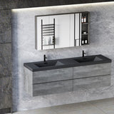 72" Floating Bathroom Vanity with Sink, Modern Wall-Mounted Bathroom Storage Vanity Cabinet with Two W1573P155850