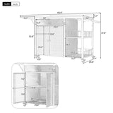 63.5" Outdoor Kitchen Island, Kitchen Storage Island, Cooking Station, Outdoor Grill Cart with N719P243726D