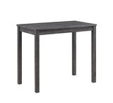 ZUN Lux Gray 3 Piece Counter Height 36" Pub Table Set with Tufted Gray Linen Stools B06177970