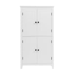 ZUN Elegant Bathroom Floor Storage Cabinet, Bathroom Storage Unit, Freestanding Cabinet with 4 Doors, 75709784