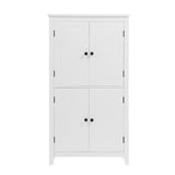 ZUN Elegant Bathroom Floor Storage Cabinet, Bathroom Storage Unit, Freestanding Cabinet with 4 Doors, 75709784