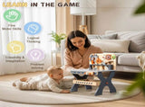 Wooden Tool Bench Play Set for Toddlers, Pretend Play Workbench with Clock, Interlocking Gears, 38037431