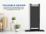 5.74FT 4-Fold Top With Shape 160g Polyester Cloth Plastic Feet Carbon Steel Frame Foldable Screen 87841524