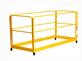 6ft Scaffolding Safety Guardrail, 55.4 lbs Rustproof Carbon Steel Baker Style Guard Rail System 65628391