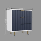 DFW 3 Drawer Dresser for Bedroom, Fluted Modern Nightstand with Deep Drawers, Chest of Drawers with W2301P301004