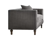 Sidonia Gray Velvet Chair W/Pillow B2726P411572