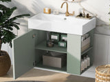 21.6 inch Modern Floating Bathroom Vanity with Ceramic Basin - Perfect for Small Bathrooms, N729P170388F