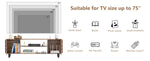 ZUN TV Stand for 55 Inch TV, Entertainment Center with Storage Cabinets, Soft Hinge Door with Handle, T3177P268166