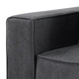 Grey Left Facing Loose Back Accent Chair B062P186460