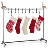 46" Christmas Stocking Holder Stand - 10 Removable Hooks6 Toppers, 300lbs Capacity, 4 Casters 35738703