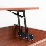 ZUN Metal coffee table,desk,with a lifting table,and hidden storage space.There were two removable 88018083