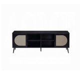 Black TV Stand with Metal Leg B062P209413