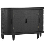 ZUN Accent Storage Cabinet Sideboard Wooden Cabinet with Antique Pattern Doors for Hallway, Entryway, 10072829