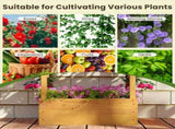 60" Tall Elevated Wooden Garden Bed, 44 LBS Roof Capacity Planter Box with 2 Side Trellises for 56109698