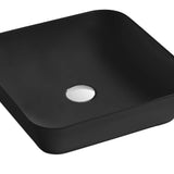DAX Ceramic Square Bathroom Vessel Basin Black Matt B2702P227023