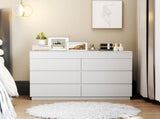 White embossed P2 12mm particleboard with melamine veneer, 120*40*85.5cm, six-drawer cabinet with 20223750