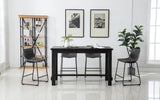 ZUN Bronco Antique Wood Finished Counter Height Dining Set: Table and Four Gray Chairs T2574P194595