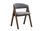 ZUN ACME Keiki Side Chair , Gray Fabric & Walnut Finish DN02916